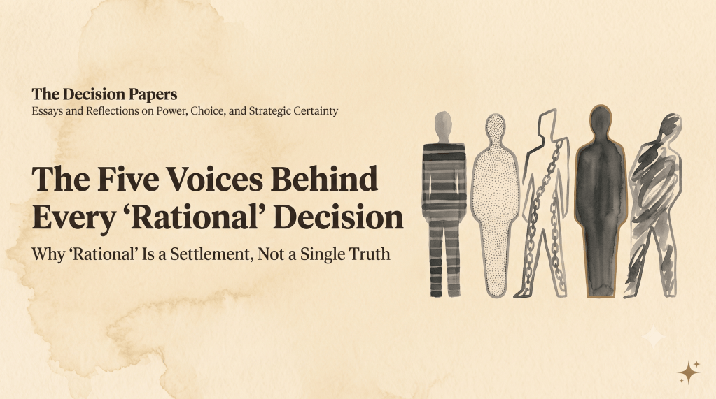 I.22 — The Five Voices Behind Every “Rational” Decision: Why “Rational” Is a Settlement, Not a Single&nbsp;Truth