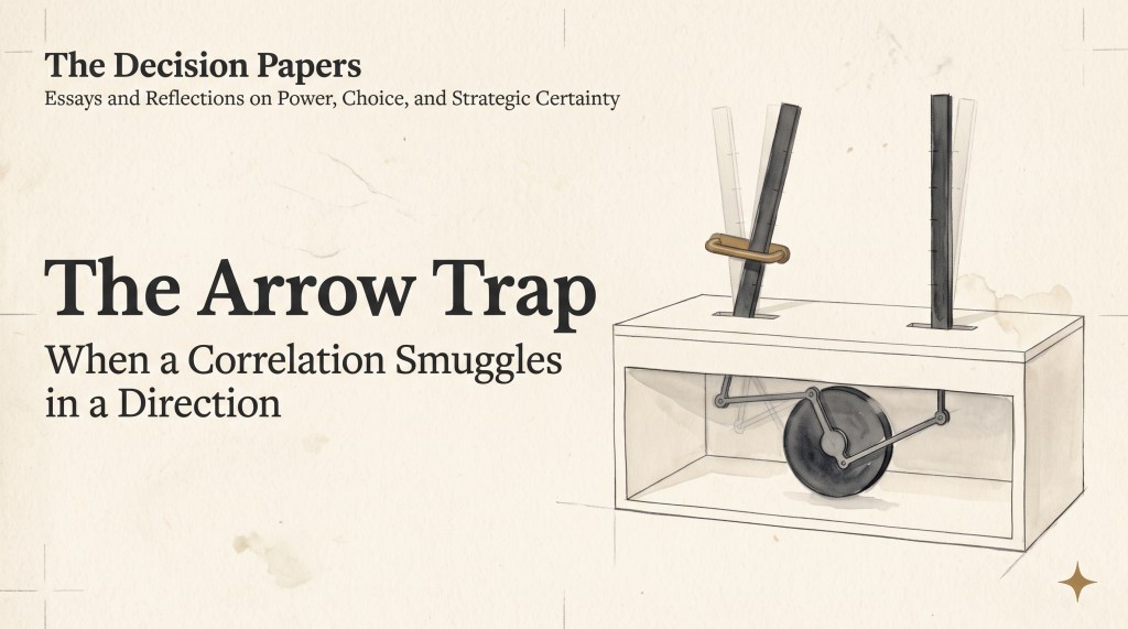 I.28 — The Arrow Trap: When a Correlation Smuggles in a&nbsp;Direction