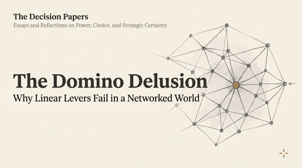 I.31 — The Domino Delusion: Why Linear Levers Fail in a Networked&nbsp;World